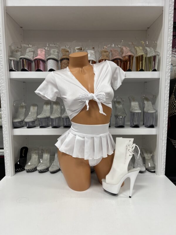 Tie Front Shirt & Pleated Skirt Set - Image 37