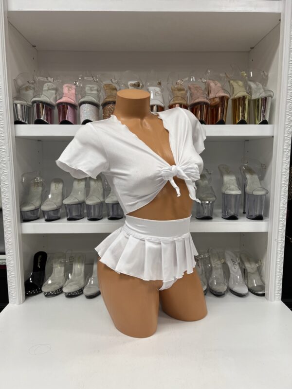 Tie Front Shirt & Pleated Skirt Set - Image 39