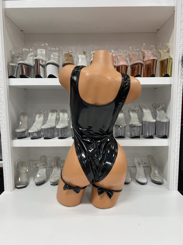 Vinyl Bow Garter Romper - Image 8
