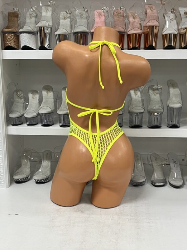 Lily Fishnet Rhinestone Romper - Image 12