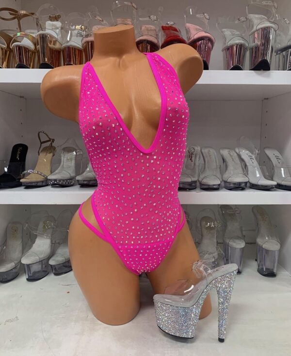 Nova Mesh Rhinestone Romper - Image 9