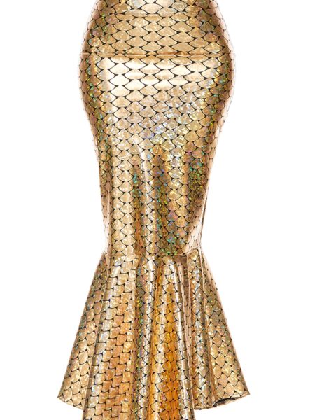Hologram Mermaid Skirt with Wide Band