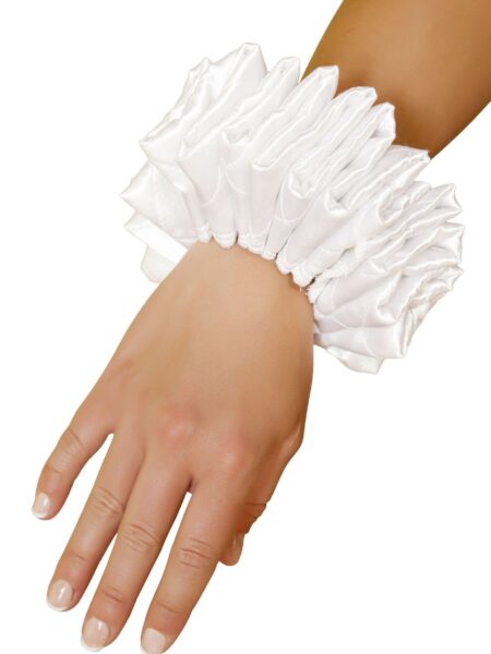 Ruffled wrist cuffs