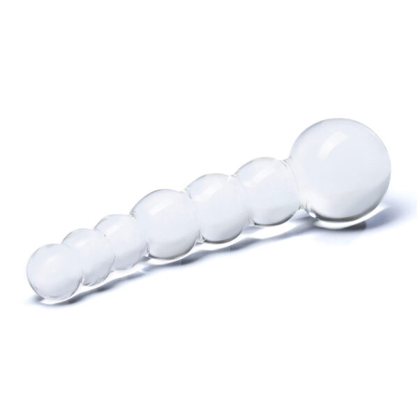 5" Curved Glass Beaded Dildo - Image 2