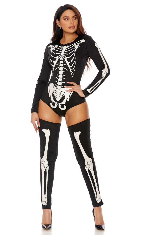 Bad To The Bone Sexy Skeleton Costume - Image 3