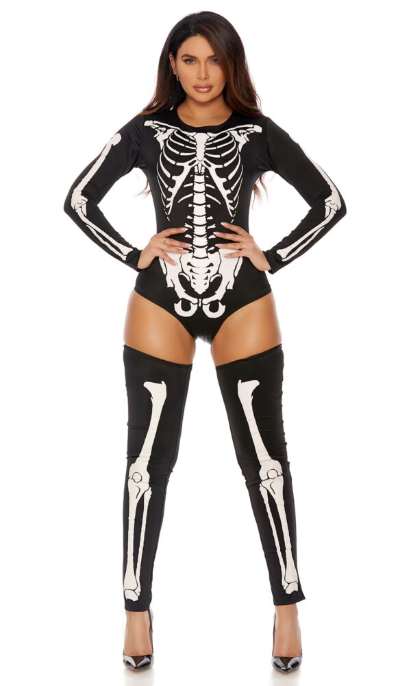 Bad To The Bone Sexy Skeleton Costume - Image 4