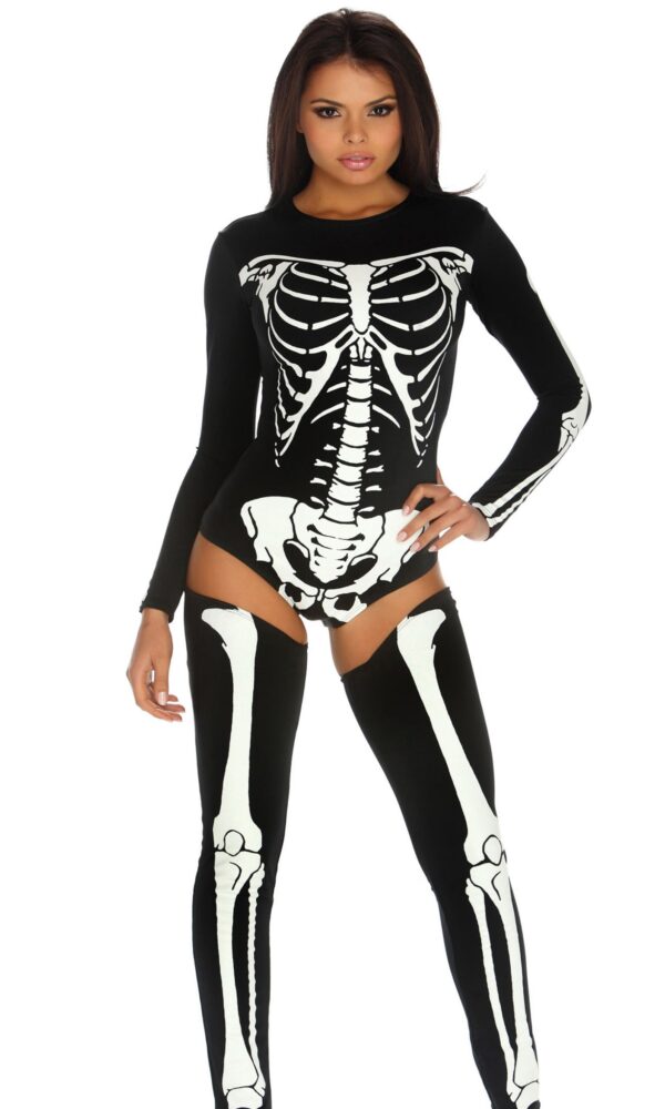 Bad To The Bone Sexy Skeleton Costume - Image 5