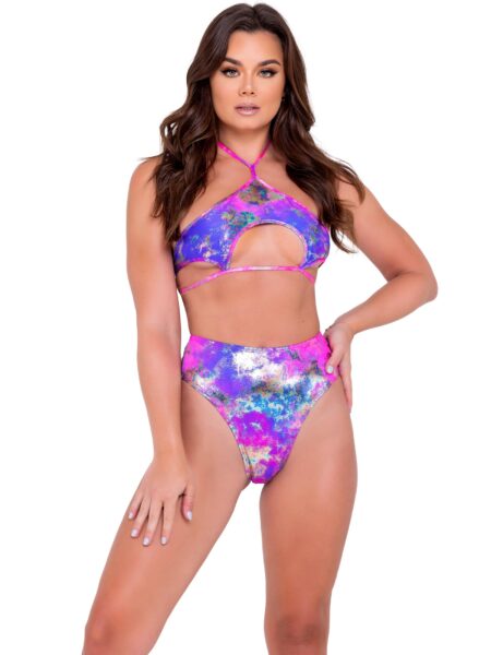 Tie-Dye High-Waisted Shorts