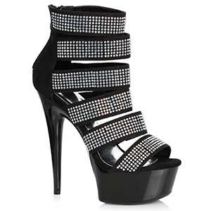 Megan 6" Rhinestone Strappy Heel