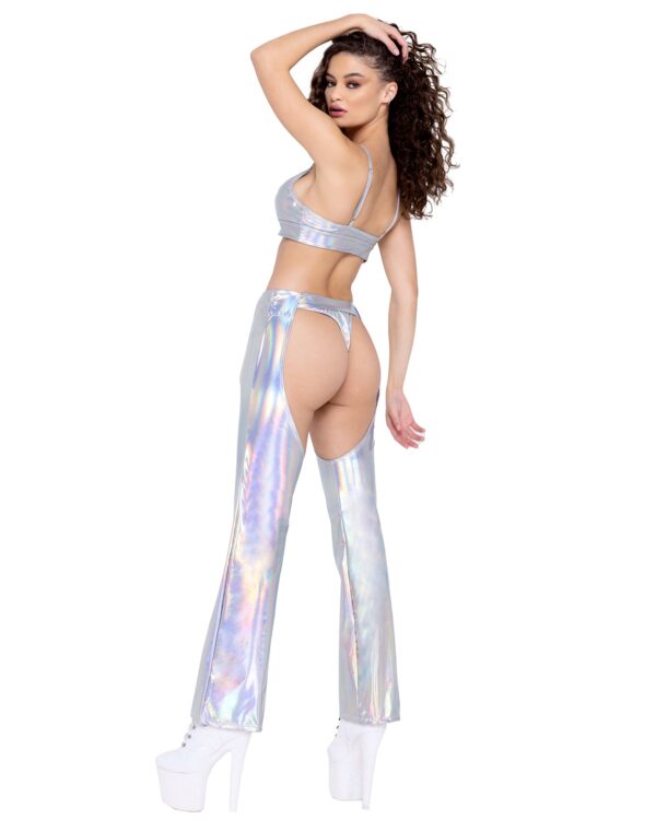 Hologram Crop Top with Buckle Closer - Image 2