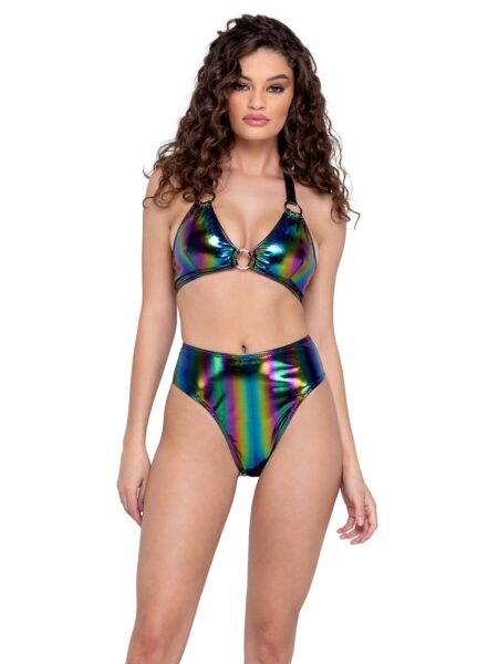 Vinyl High-Waisted Shorts