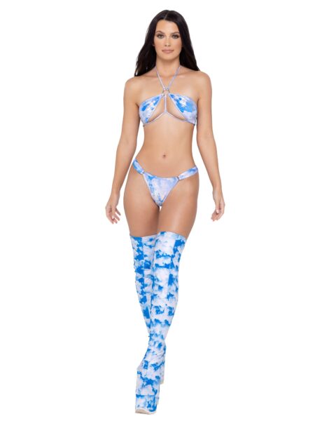 6299 - Cloud Print Thong Back