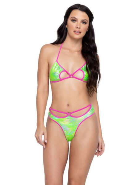 6305 - Two-Tone Thong Back Shorts