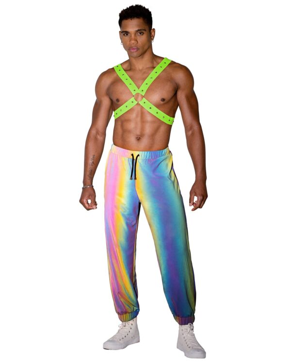 6326 - Mens Neon Green Glow In the Dark Harness - Image 2