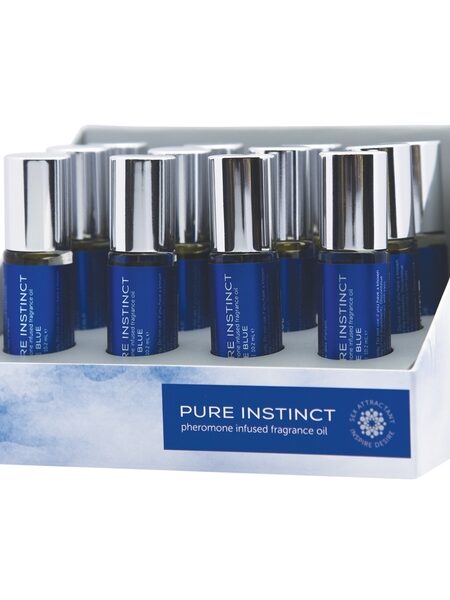 Pure Instinct Pheromone Fragrance Oil True Blue Roll On 12Ct Display