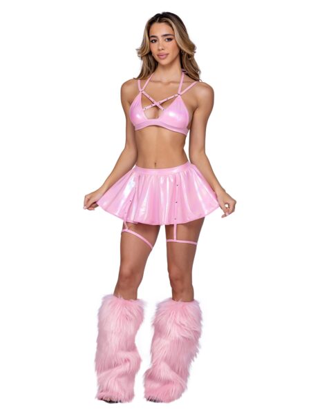 6455 - Metallic Iridescent Skirt