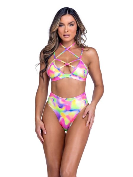 6464 - Shimmer Multi-Colored Bikini Top