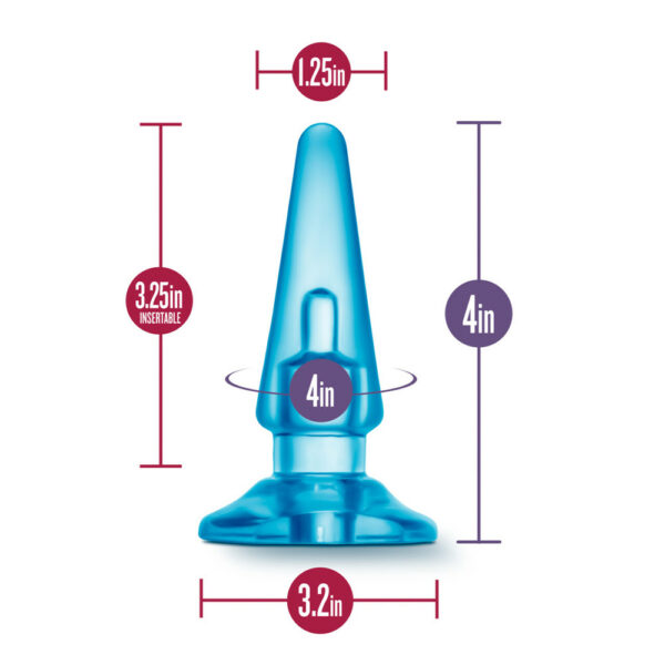 B Yours Basic Anal Plug Blue - Image 2