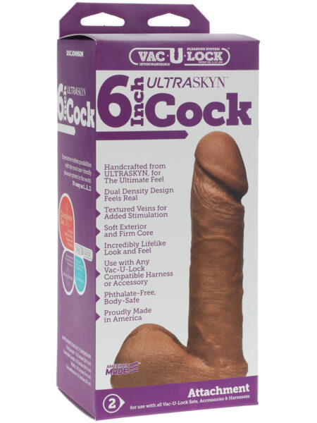 Vac-U-Lock - 6" ULTRASKYN Cock - Caramel