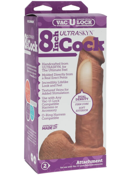 Vac-U-Lock - 8" ULTRASKYN Cock - Caramel