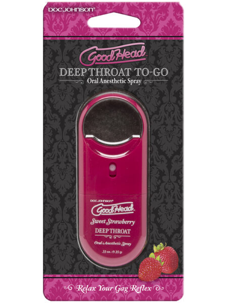 Goodhead Deep Throat Spray To-Go &ndash; Sweet Strawberry - .33 oz.