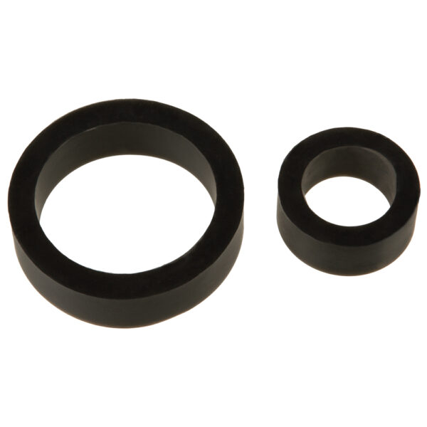 Titanmen Silicone Cock Rings Double Pack Black - Image 2