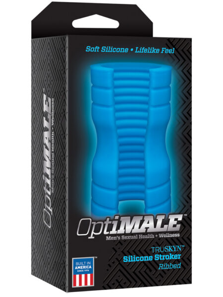 Optimale Truskyn Silicone Stroker Ribbed Blue