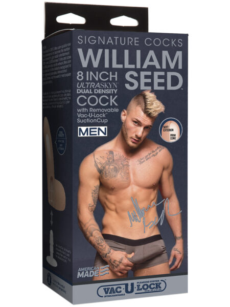 William Seed 8" Ultraskyn Cock With Removable Vac-U-Lock Suction Cup