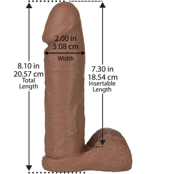 Vac-U-Lock - 8" Realistic Cock Caramel - Image 3