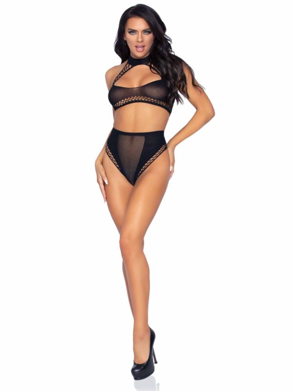 Don't Stop Net Crop Top Set