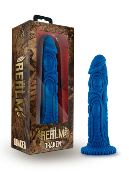 The Realm Draken Lock On Dildo Blue
