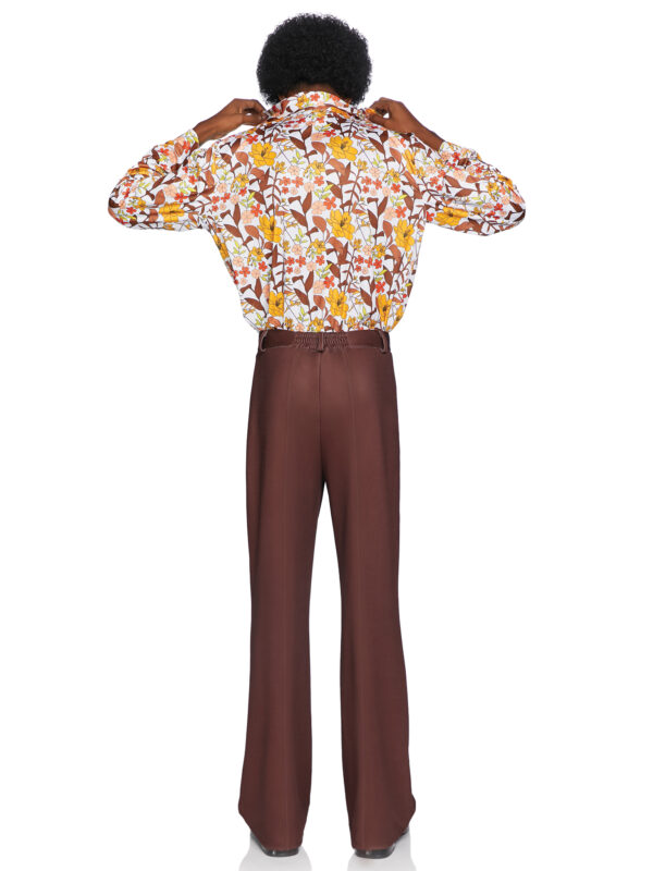 Men's 1970s Floral Disco Costume Shirt - Image 2