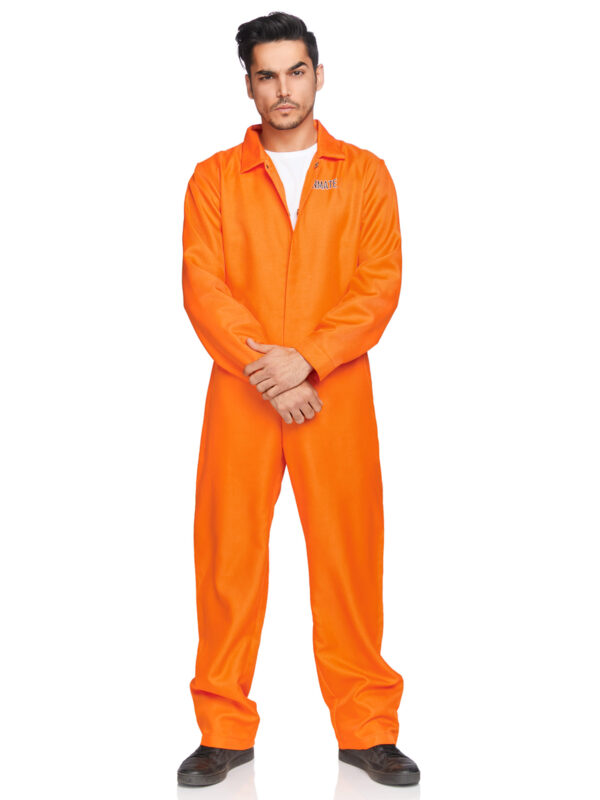 Men's Orange State Prison Jumpsuit Costume