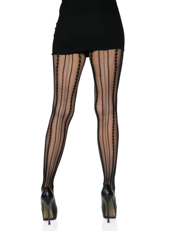 Eve Vintage Pinstripe Net Tights - Image 2