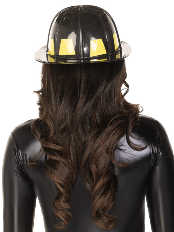 Black Fire Chief Costume Hat - Image 2
