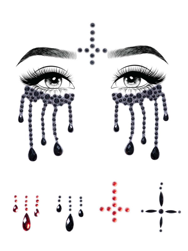 Evil Nun Rhinestone Stick-On Jewels