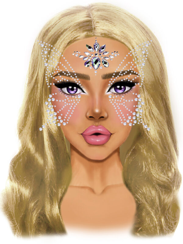 Fairy Adhesive Face Jewels Sticker - Image 2
