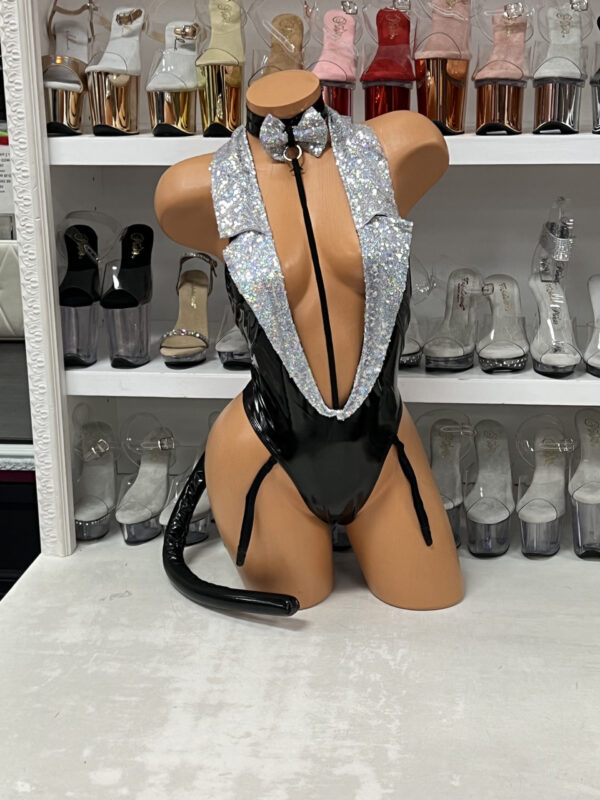 Tuxedo Cat Costume Romper Set - Image 3