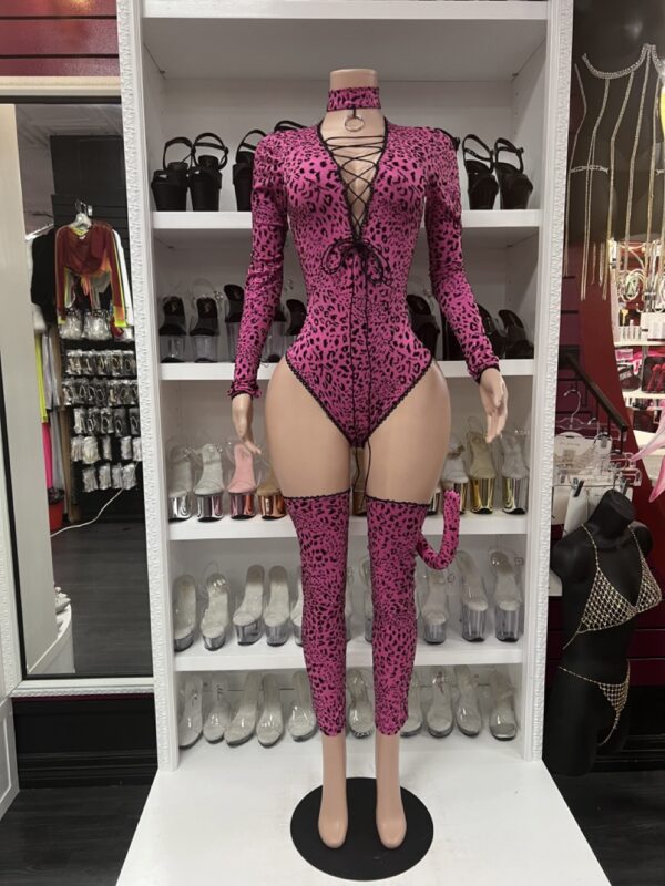 Pink Leopard Dancer Costume – Purrfect Pink - Image 2