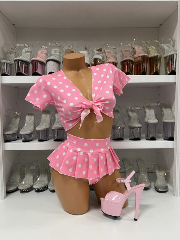 Tie Front Shirt & Pleated Skirt Set - Image 25