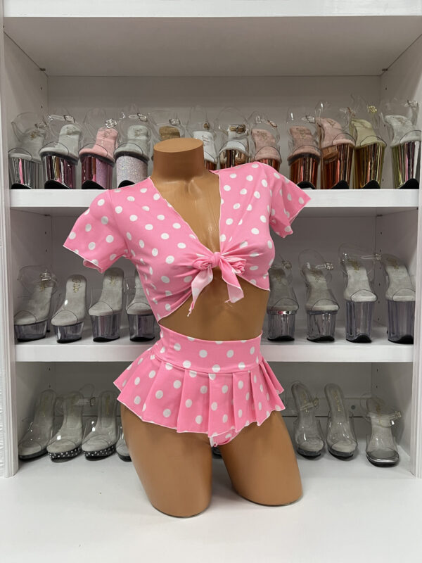 Tie Front Shirt & Pleated Skirt Set - Image 26