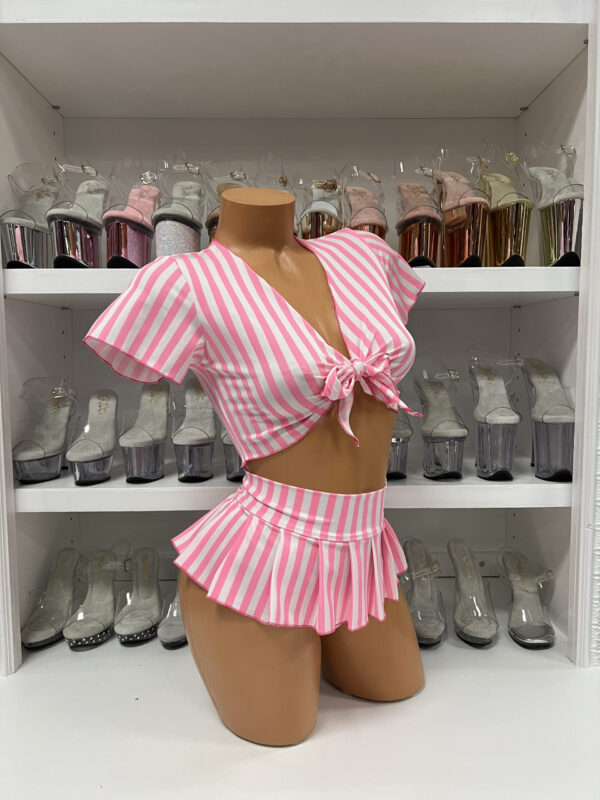 Tie Front Shirt & Pleated Skirt Set - Image 15