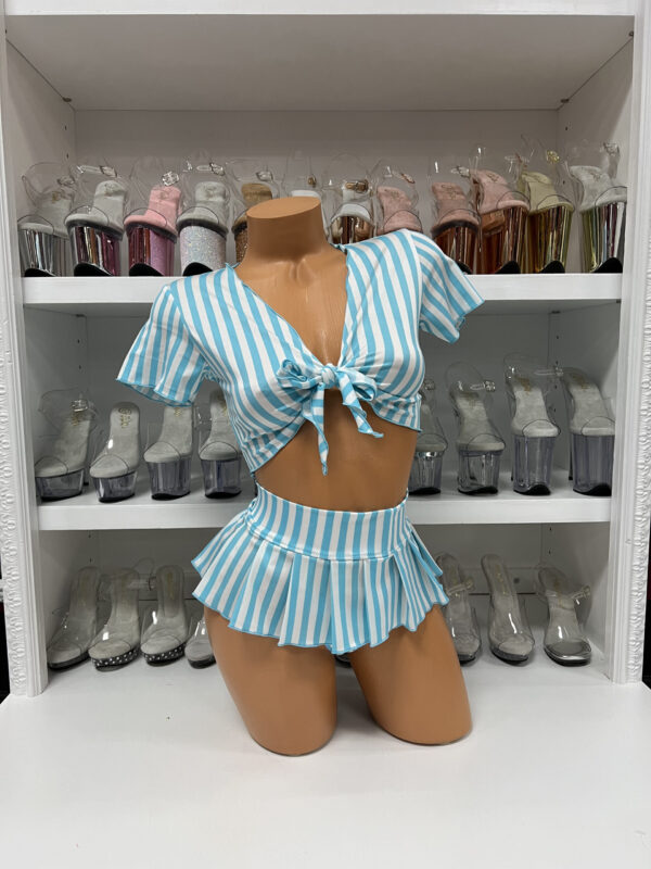 Tie Front Shirt & Pleated Skirt Set - Image 22