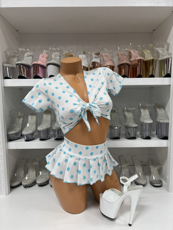 Tie Front Shirt & Pleated Skirt Set - Image 17