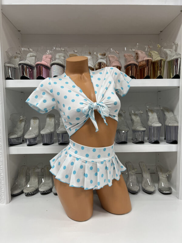Tie Front Shirt & Pleated Skirt Set - Image 18