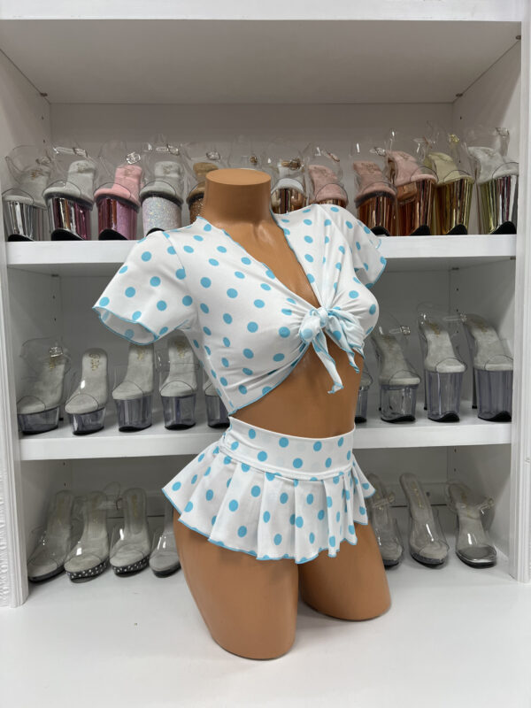 Tie Front Shirt & Pleated Skirt Set - Image 19