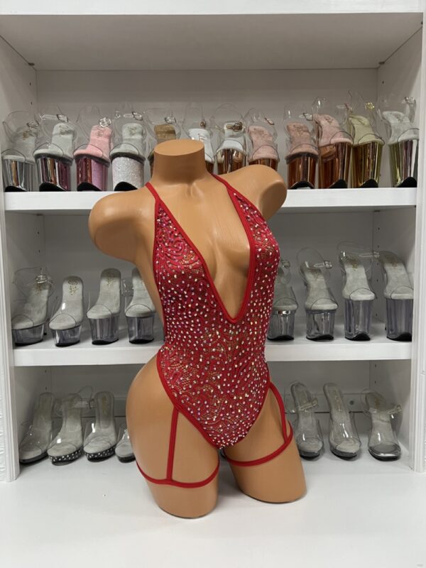 Solid Rhinestone Nova Leg Wrap Romper - Image 44