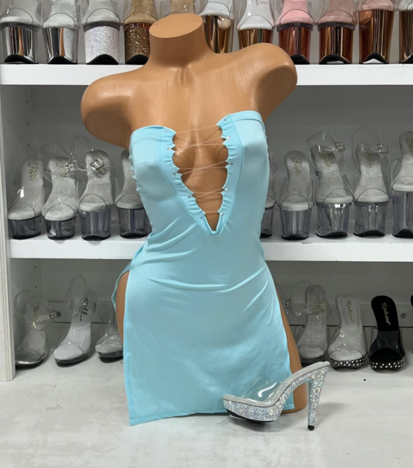 Lace Up Tube Dress - Image 37