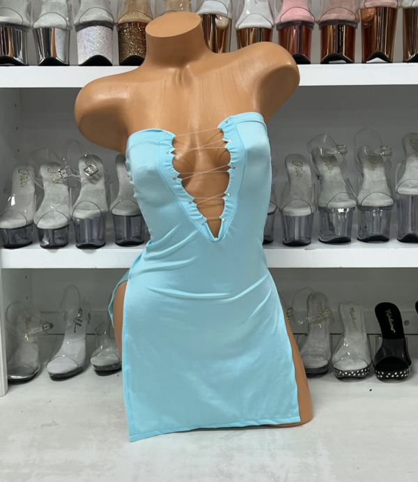 Lace Up Tube Dress - Image 38