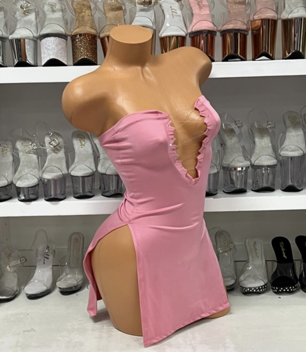 Lace Up Tube Dress - Image 35